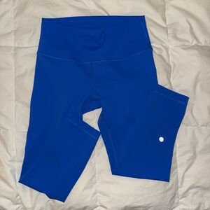 Lululemon Wunder Train High Rise Crop 23" Size 10 Color 
Cerulean Blue